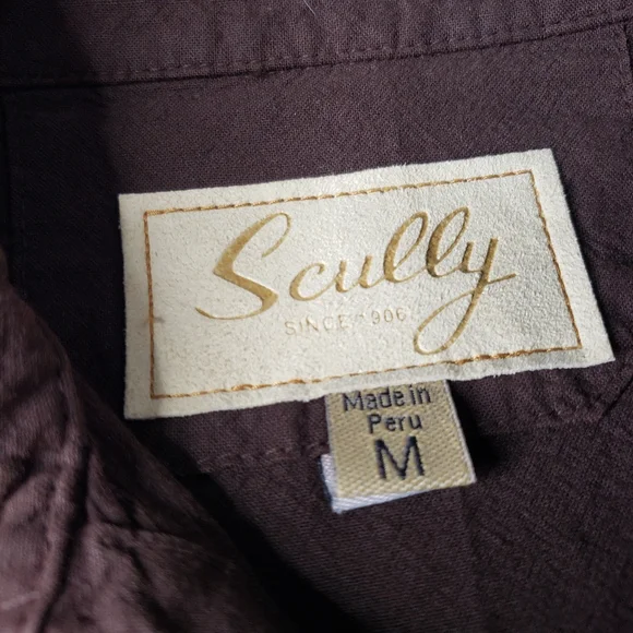 Scully Western Rangewear Double Placket Buttondown Gathered Yokes Gorp Outdoor M - Picture 3 of 13